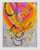 Paint the Sky paint and collage on canvas, 'Paint the Sky '